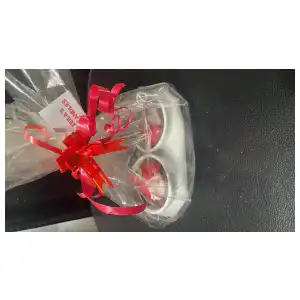 fresa y chocolate con base de cristal miniatura 2