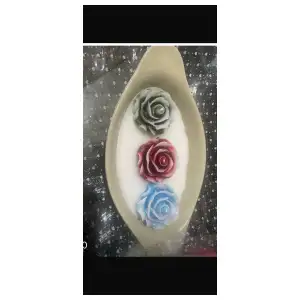 3 rosas sobre cristal miniatura 1