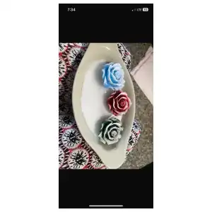 3 rosas sobre cristal miniatura 2