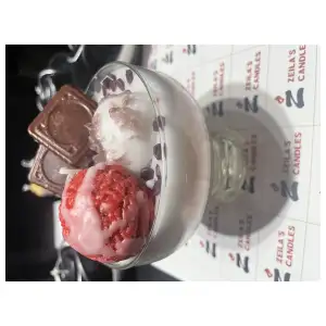 Copa cristal Helados con galletas de chocolates miniatura 1