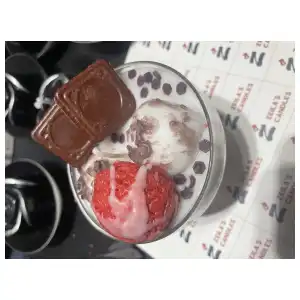 Copa cristal Helados con galletas de chocolates miniatura 2